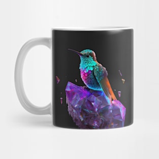 Psychedelic Hummingbird and Space Crystals Mug